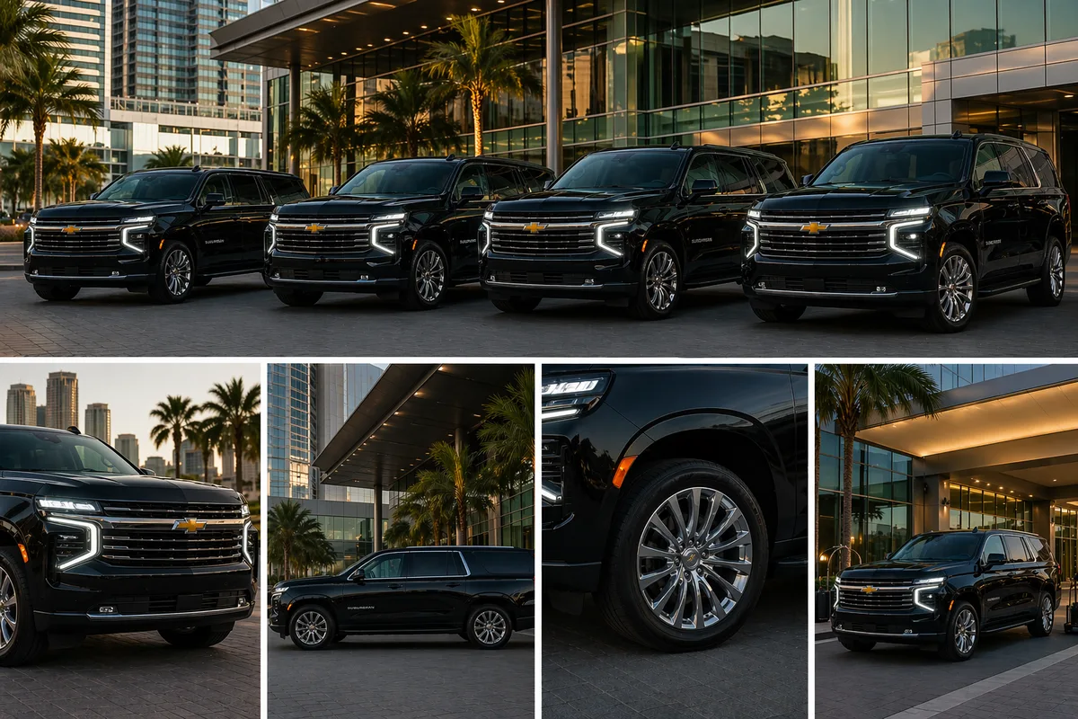 Chevrolet Suburban exterior — black luxury SUV